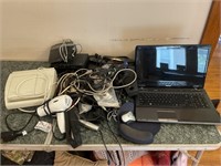 Toshiba Laptop, Monitor, Remotes, Hair Dryer,