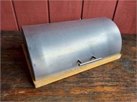 Metal and Wood Bread Box
