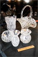 (5) Pcs of Cut Glass & Crystal