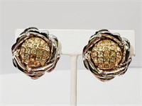 Vintage Signed Nolan Miller Clip On Earrings