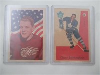 2 belles cartes de Hockey des années 50-60
