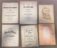 Large Collection of Antique Sheet Music, etc