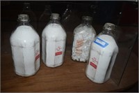 Four Vtg Milk Bottles