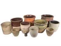 Redware & Stoneware Planters Pots, Crocks