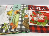 Pack of 7 yard garden flags for each holiday