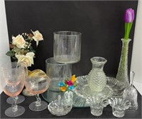 CRYSTAL EGG DISH & ASSTD STEMWARE