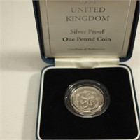 Silver Proof One Pound Coin