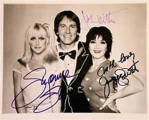 Three's Company cast signed photo