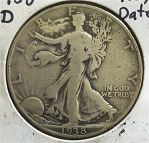 1938D Walking Liberty Half Dollar
