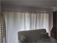 9 Panel Curtain Set with 3 Curtain Rods