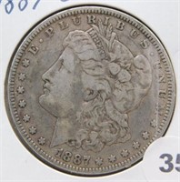 1887-O Morgan Silver Dollar.