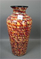 Fenton/ Dave Fetty Granite Rings Vase