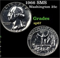 1966 SMS Washington Quarter 25c Grades sp67