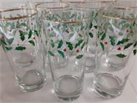 (10) Lenox Christmas/Holiday Holly & Berry Glasses
