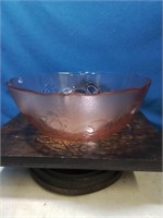 Beautiful pink glass larger bowl