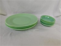 Jadeite 10 1/2" dinner plates (4) - Fire King