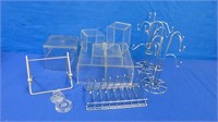 Lot Of Plexiglas, Wire Displays And Stands