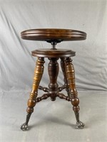Piano Stool with Glass Ball Feet