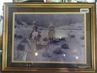 'Government Scouts-Moonlight' Frederic Remington