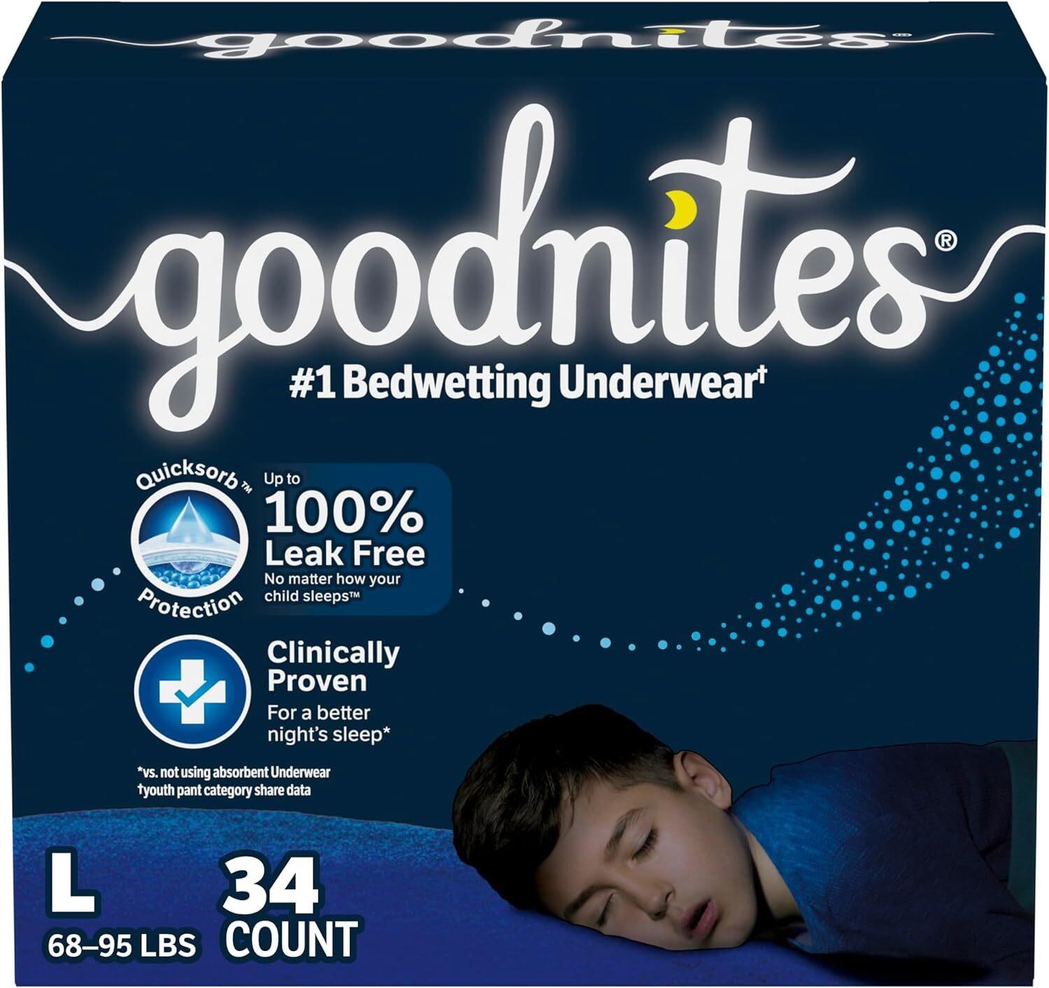 34 Ct-Goodnites Printed under wear boy (Large)