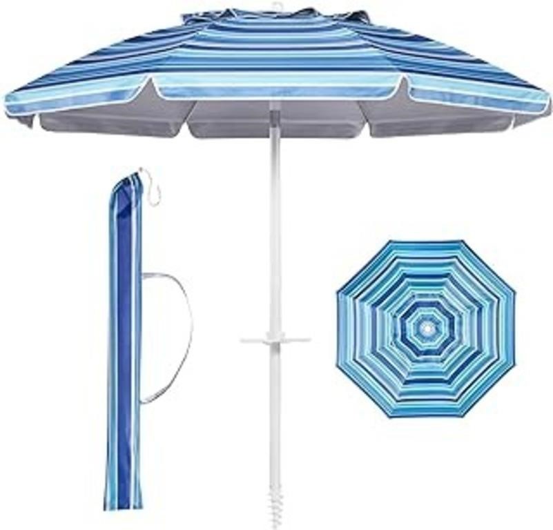 Aoxun Beach Umbrella With Tilt Pole, Portable