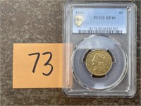 1836 Classic Head Gold Half Eagle PCGS XF40