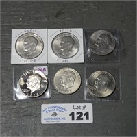 (6) Eisenhower Dollar Coins