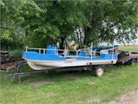 1975 ANP 19' Fiberglass Boat w/ Trailer