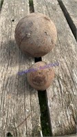 Cast iron cannon balls