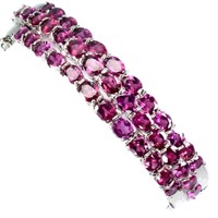 Natural Stunning Rhodolite Garnet Bangle