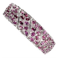 Natural Unheated Rhodolite Garnet Bangle