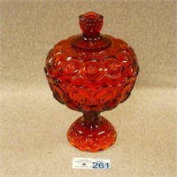 Red Moon & Star Glass Candy Dish
