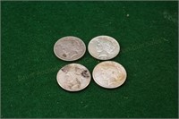 (4) Peace Silver Dollars 1922,23,26