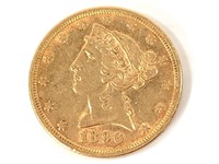 1896 $5 Gold Half Eagle