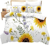Sunflower Duvet Set - Pastoral Print