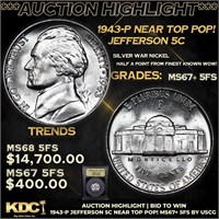 ***Auction Highlight*** 1943-p Jefferson Nickel Ne