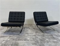 PAIR - BARCELONA STYLE CHAIRS