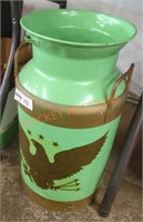Painted vintage milk jug
