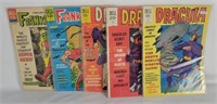 5 Vtg Dell Comics - Frankenstein, Dracula