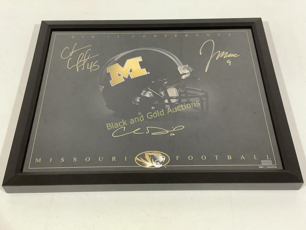 Mizzou Big 12 Football Print w/ (3) Signatures