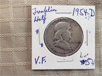 1954D Franklin Half Dollar VF