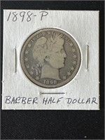 1898 - P BARBER HALF DOLLAR