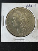 1882 - S MORGAN SILVER DOLLAR