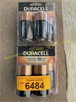 2ct Duracell D Battery 4pk