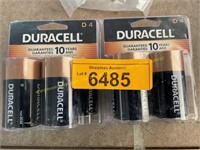 2ct Duracell D Battery 4pk