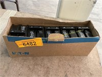 5ct Eaton BR Two Pole 40A Circuit Breakers
