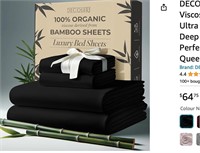 DECOLURE 100% Organic Bamboo Viscose Sheets