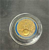 Challenge coin in case