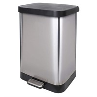 13 Gal. Stainless Steel Step Can  Anti-Lid