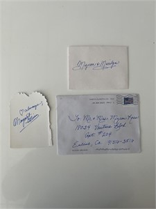 Margaret O'Brien signed greeting card